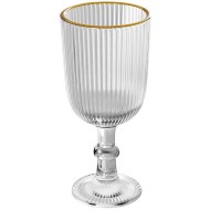 Taça 75ml De Vidro Para Licor Com Fio De Ouro Lines Wolff